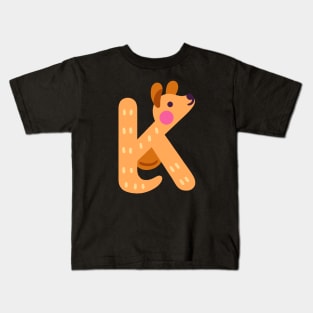 Letter K animal alphabet back to school Kids T-Shirt